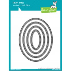 Lawn Fawn STITCHED OVALS Large STACKABLE dies Lawn Cuts